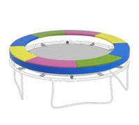 DecHome Copertura Tappeto Elastico Ø244x30 cm Pieghevole Multicolore A600MXAO69