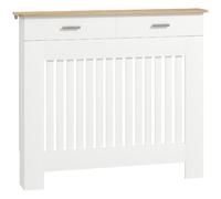 DecHome Copritermosifone a Doghe con Cassetto Portaoggetti Bianco