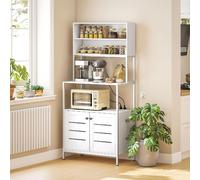 DecHome Credenza Cucina Alta Mobile Cucina 80x42x171 cm Bianco