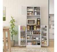DecHome Credenza Cucina Alta Moderna Mobile Cucina 60x35x169 cm Bianco