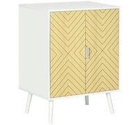 DecHome - Credenza Soggiorno Moderna in Legno Mobiletto Multiuso per Soggiorno o Camera 60x40x80cm