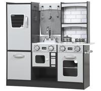 DecHome Cucina Giocattolo Bambini 3-8 Anni Frigo e Manopole con Suoni Marrone