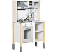 DecHome Cucina Giocattolo con Altezza Regolabile e Utensili 60x30x93 cm 140V80