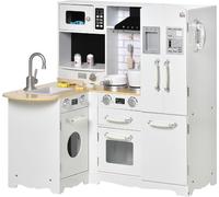 DecHome Cucina Giocattolo in Legno Playset per Bambini da 3+ Anni colore Bianco