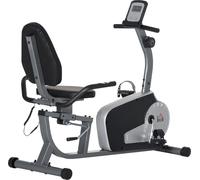 DecHome - Cyclette da Casa Orizzontale Recumbent con 8 Livelli di Resistenza Schermo LCD e Seduta Regolabile 122-137x62x103 cm