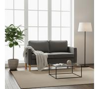 DecHome Divano 2 Posti Moderno in Velluto 140x63x79 cm Grigio