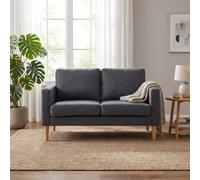 DecHome Divano 2 Posti Stile Scandinavo 124x73x82 cm Grigio Scuro Santa Fe