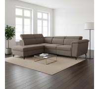 DecHome Divano Angolare 4 Posti Letto Estraibile 284x216x85 cm Tortora - Buffalo