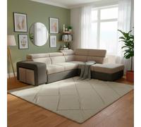 Divano Angolare 4 Posti Penisola Destra 262x220x76 cm Grigio Sc Sophie DecHome