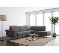 DecHome Divano Angolare 5 Posti Moderno Tessuto 290x226x102 cm Grigio New York