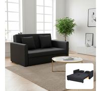 DecHome Divano Letto 2 Posti Moderno Vano Contenitore in Tessuto Dimensioni 152x101x81 cm colore Grigio Scuro