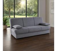 DecHome Divano Letto 3 Posti Moderno con Vano Contenitore in Tessuto Dimensioni 190x81x90 cm colore Grigio