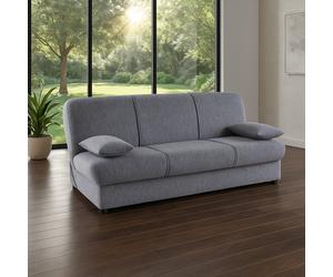 DecHome Divano Letto 3 Posti Moderno con Vano Contenitore in Tessuto Dimensioni 190x81x90 cm colore Grigio