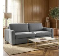 DecHome Divano Letto 3 Posti Moderno in Tessuto Dimensioni 199x98x84 cm colore Grigio - Roma