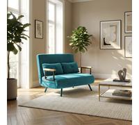 DecHome Divano Letto Clic-Clac 3 in 1 2 Posti Tessuto Effetto Velluto Schienale Reclinabile Imbottitura Spessa Ideale per Soggiorno e Camera Ospiti Dimensi...