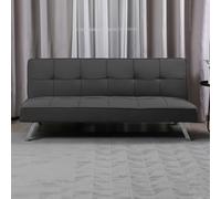 DecHome Divano Letto Clic-Clac 3 Posti 168x83x75 cm Grigio Scuro Daynora