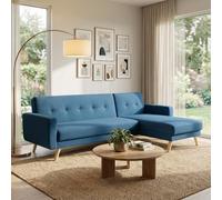 Divano Letto Clic-Clac 3 Posti 176x84x84 cm Blu Melange - Atene DecHome