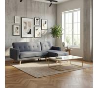 Divano Letto Clic-Clac 3 Posti 176x84x84 cm Grigio Scuro - Atene DecHome