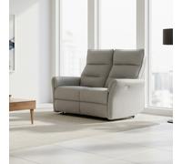 DecHome Divano Relax 2 Posti Reclinabile Elettrico 134x95x105 cm Grigio Softwave