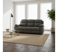 DecHome Divano Relax 3 Posti Moderno Ecopelle 211x100x90 cm Grafite - Chicago