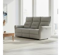 DecHome Divano Relax 3 Posti Reclinabile Elettrico 186x95x105 cm Grigio Softwave