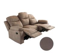 DecHome Divano Relax 3 Posti Reclinabile Manuale 211x100x90 cm Elephant Chicago