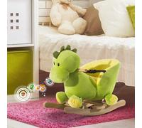 DecHome Dondolo Drago in Legno Cavalcabile per Bambini da 3+ Anni colore Verde