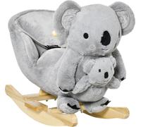 DecHome Dondolo Koala Peluche in Legno Cavalcabile per Bambini da 3+ Anni Grigio