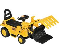 DecHome Escavatore Ruspa con Pinza Pulsante e Spazio Portaoggetti Cavalcabile 3+