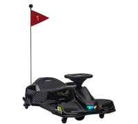 DecHome Go Kart Elettrico per Bambini 8-12 Anni 3-8 km/h Drifting Nero BKA577F