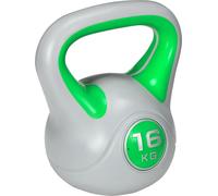 DecHome Kettlebell 16kg PU Sabbia Base Piatta 26x18x32 cm Verde