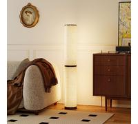 DecHome Lampada da Terra con Telecomando 3000-6000K Paralume ø20x135 cm Beige