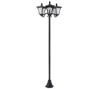 DecHome Lampione da Giardino Led a Energia Solare Nero 182.5cm