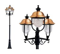 LAMPIONI VERONA- APOLLO 2LUCI SU PALO LANTERNE ILLUMINAZIONE GIARDINO H MAX 252
