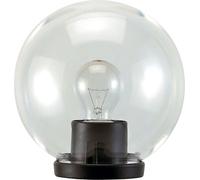 DecHome Lanterna Testa-Palo Globo 75W Max ø Cm.30 Col.Nero TraSpessore 77600