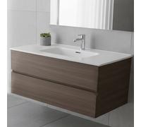 DecHome Lavabo Consolle da Appoggio ceramica 1 vasca 101x46.5 cm Bianco Lucido