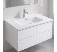 DecHome Lavabo Consolle da Appoggio in ceramica 1 vasca 81x46.5 cm Bianco Lucido
