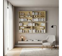 DecHome Libreria a Parete Moderna 5 Ripiani 80x9.5x60 cm Legno