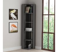 DecHome Libreria Angolare Moderna 5 Ripiani 34x34x161 cm Antracite - Nati