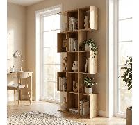 DecHome Libreria Moderna 15 Ripiani in Legno Dimensioni 80x24x200 cm colore Rovere