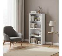 DecHome Libreria Moderna 4 Ripiani 60x24x115.5 cm Bianco
