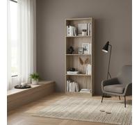 DecHome Libreria Moderna 4 Ripiani 60x24x170 cm Rovere Grigio