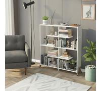 DecHome Libreria Moderna 4 Ripiani Legno 113x28x115 cm Bianco Kipp