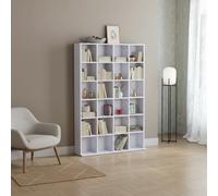DecHome Libreria Moderna 6 Ripiani 130.5x20x89 cm Bianco