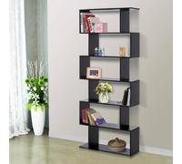 DecHome Libreria Moderna 6 Ripiani 80x23x192 cm Nero