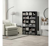DecHome Libreria Moderna 6 Ripiani 89x20x130.5 cm Nero