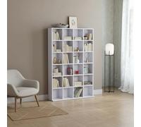 DecHome - Libreria Moderna 6 Ripiani Dimensioni 130.5x20x89 cm colore Bianco