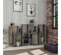 DecHome Libreria Moderna Ripiani a Giorno 96x25,5x168,5 cm Cemento - Karmato