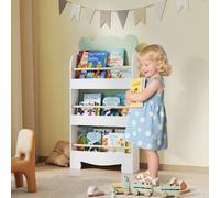 DecHome Libreria per Bambini con 3 Ripiani a Forma di Orsetto 55x15x110 cm Verde