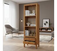 DecHome Libreria Vintage 3 Ripiani 2 Cassetti Legno 65x33x195 cm Legno
